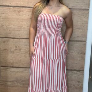 Vestido Longo Tomara que Caia Listrado 3 Marias