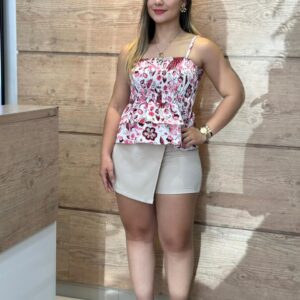 Blusa Lastex Floral