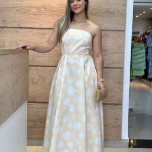 Vestido Poá Longo