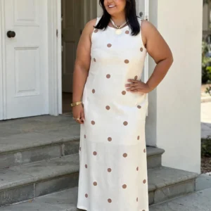 Vestido Longo Poá PLUS SIZE