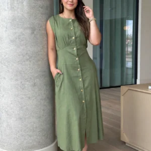 Vestido Midi Linho Premium