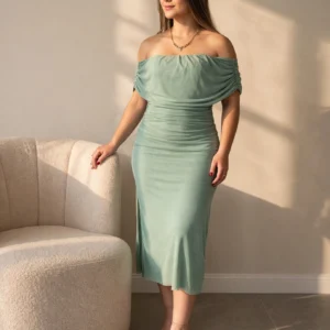 Vestido Tule Drapeado